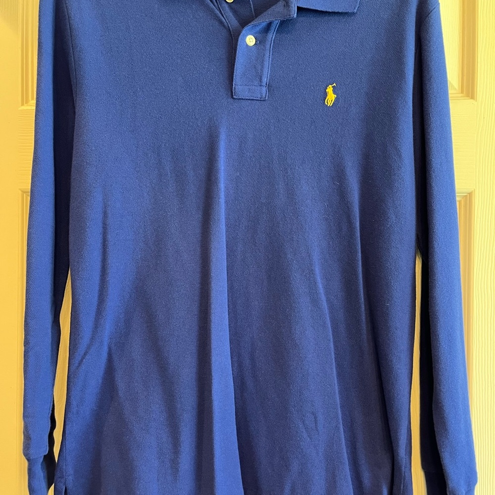 Polo by Ralph Lauren Blue and Yellow Polo Shirt - Picture 2 of 3